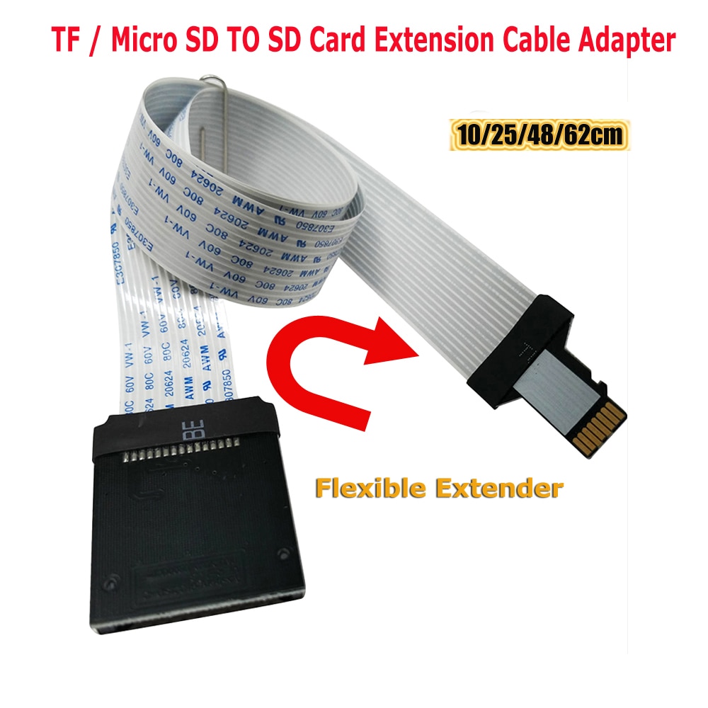 TF/Micro SD NAAR Sd-kaart Verlengkabel Adapter Flexibele Extender MicroSD Naar SD/SDHC/Sdxc-kaart uitbreiding Adapter