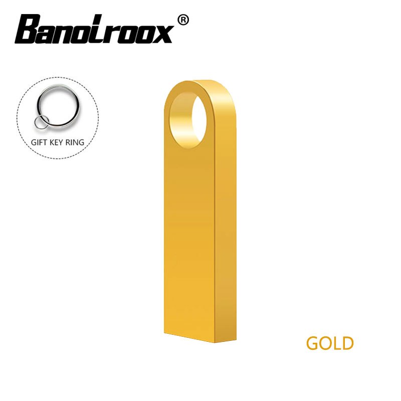 Unidad Flash USB metálico, Pendrive Original de 32gb, 64gb, 128gb, 16GB, 8GB, novedad: 16 GB / gold