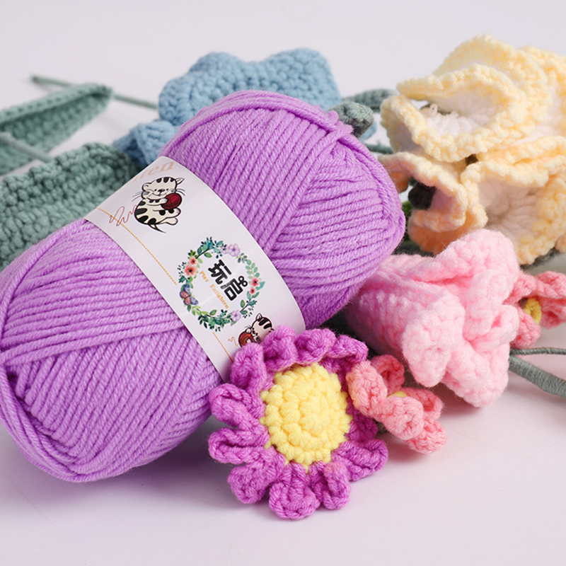 25g Baby Milch Baumwollgarn zum Handstricken Häkelgarn DIY Linie zum betroffen weicher Faden DIY Amigurumi zur Seite fahren Puppe
