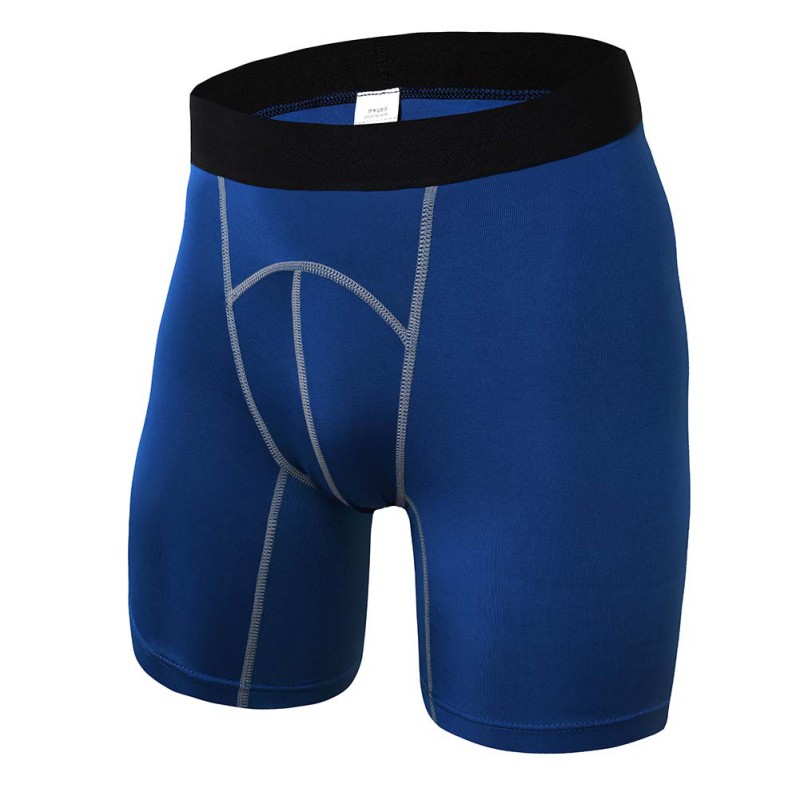 4 farver herre kompression gym sportsshorts fitness atletisk træning hud stram baselag udendørs: Blå / Xl