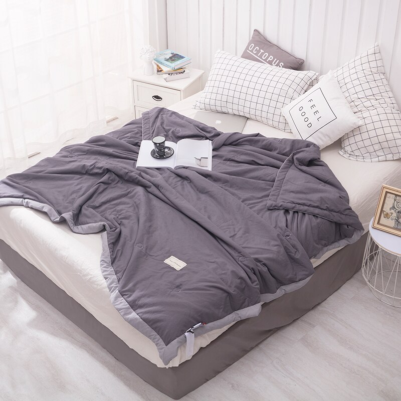 1Stck Weiche Waschen baumwolle Bettdecke Bettdecke, auch Gute Verwendung als Kühle Sommer Frühling Decke 145x195/175x215/195*225cm: 2 / 145X195cm 1pc