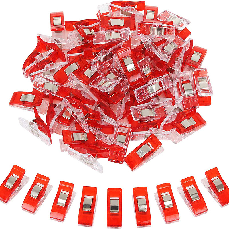 50 pièces Clips de couture Clips colorés polyvalents en plastique artisanat crochet tricot sécurité vêtements Clips couleur reliure Clips papier: Or