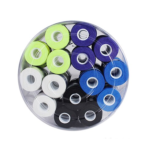 Alpha 30 Stks/partij 0.6Mm Bounce Stok Zweetband Tennis Overgrip Viscositeit Grip Voor Badminton/Tennis Racket TG-120: MIX-COLOR