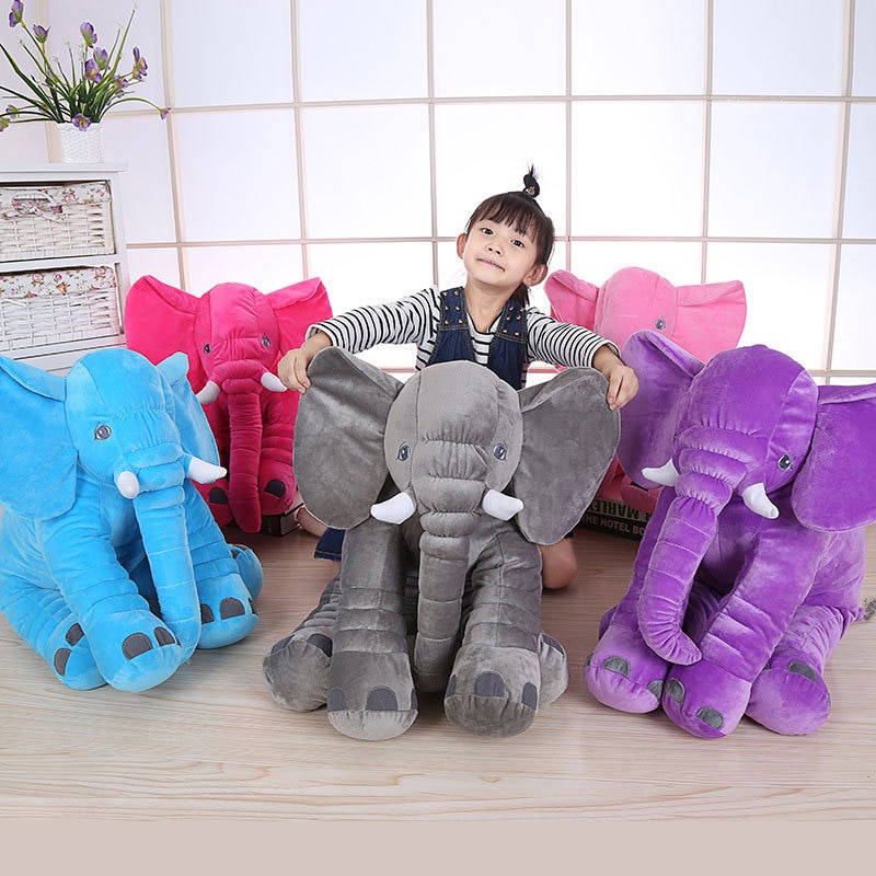 60cm pillow baby elephant shaped baby kids toy pillow head protection sleep cushion infant newborn child elephant photo bag