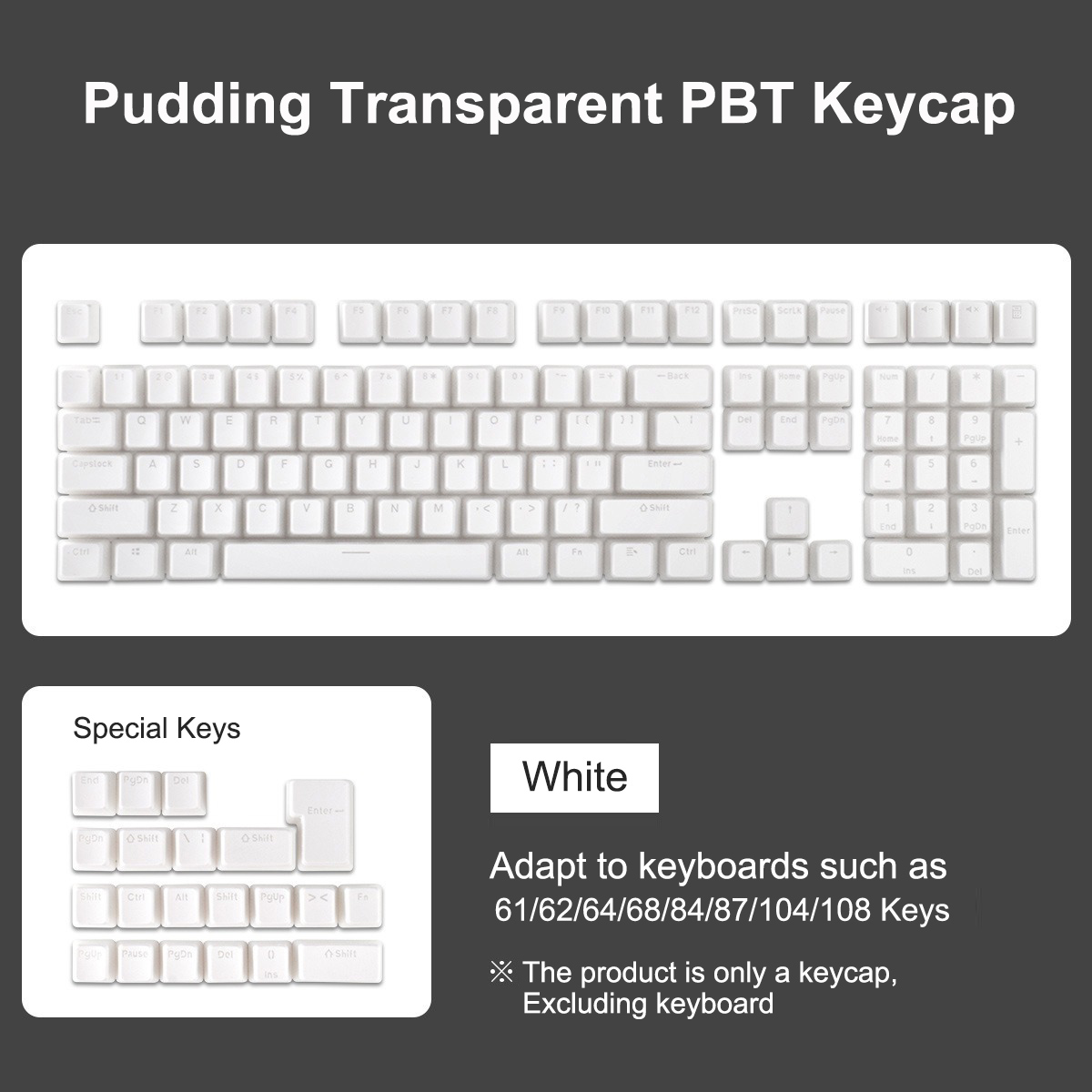 Nasadki klawiszy - PBT 75%, 65%, 60% Klawiatura mechaniczna Niestandardowe 113 klawiszy Profil OEM 61/68/84/87/98/103 dla klawiatury mechanicznej