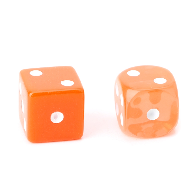 10 st sexsidigt 15mm transparent kub runt hörnet bärbart bordsspel