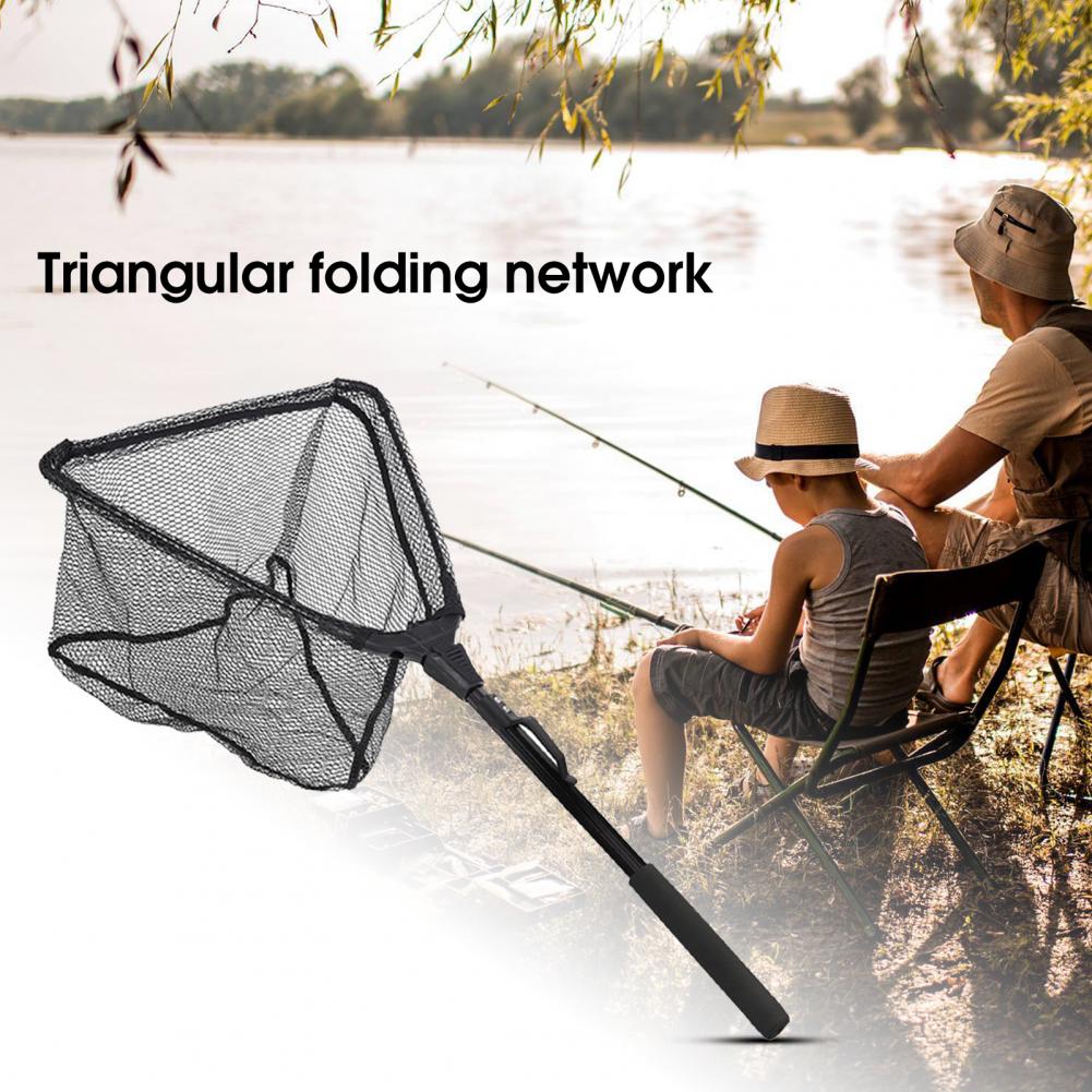 EVA Durable Useful Durable Folding Fishing Net Black Scoop Net Quick Dry for Angling