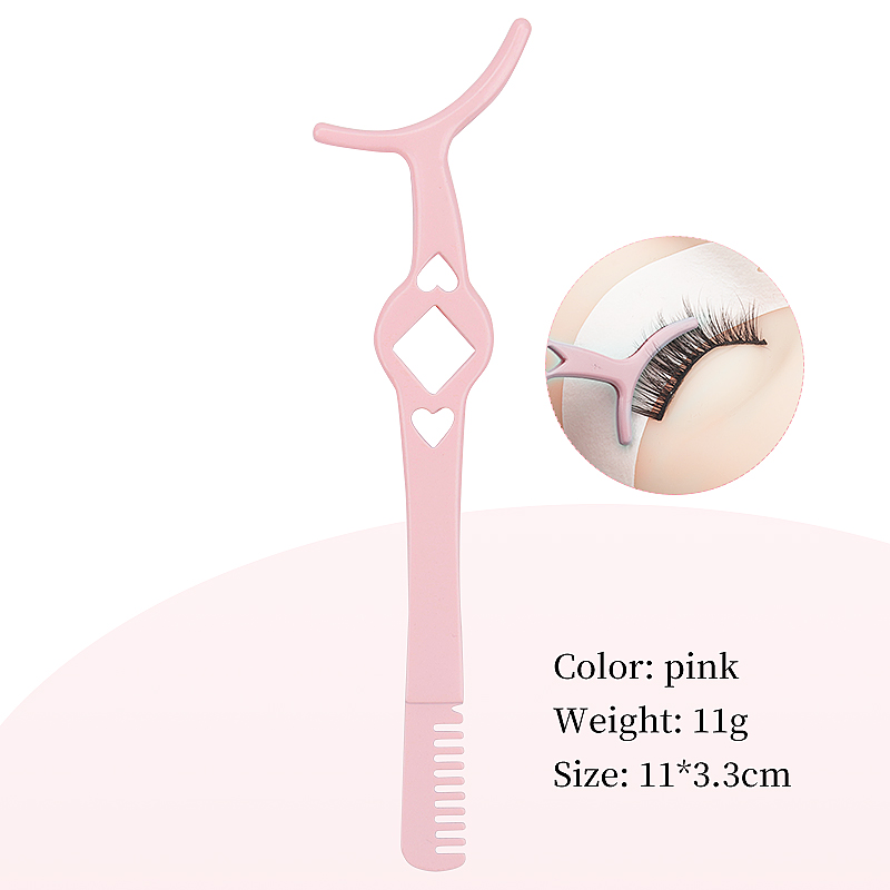 1 pc Beruf elle Wimpern zange mit Kamm pinzette Locken falsche Wimpern Clip kosmetische Augen Frauen Schönheit machen-hoch-Werkzeug: Rosa