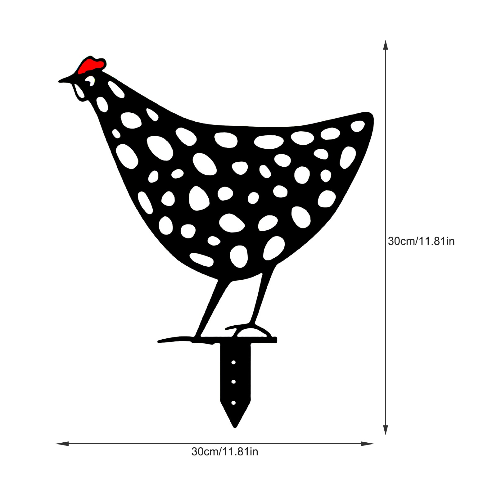 Kip Yard Art Outdoor Tuinbeelden Achtertuin Gazon Stakes Metalen Hen Yard Decor Tuin Acryl Standbeelden Decor Ornament: D