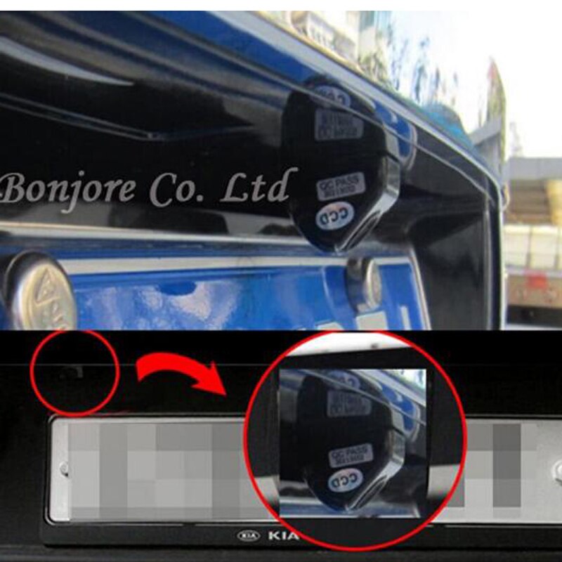 Intelligent Dynamic Trajectory Tracks Rear View Camera CCD Reverse Backup Camera Parking Assistance White Black Silver