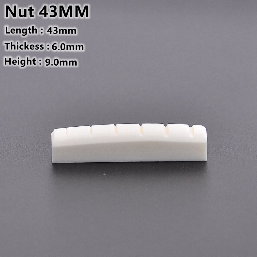 1pc 6 String Guitar Bone Nut and Bridge Saddle Made of Real Bone for acoustic/ electric guitar parts and accessories: Yellow