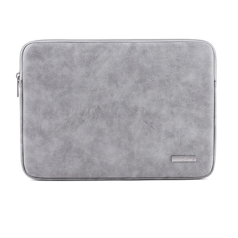 Pehmeä pu-nahkalaukku 13.3 15 vedenpitävä pussi kannettavan tietokoneen laukku macbook airille 13 pro retina 14 15.6 tuuman asus kannettavan tietokoneen kotelon kansi: Harmaa / 13- tuumaa