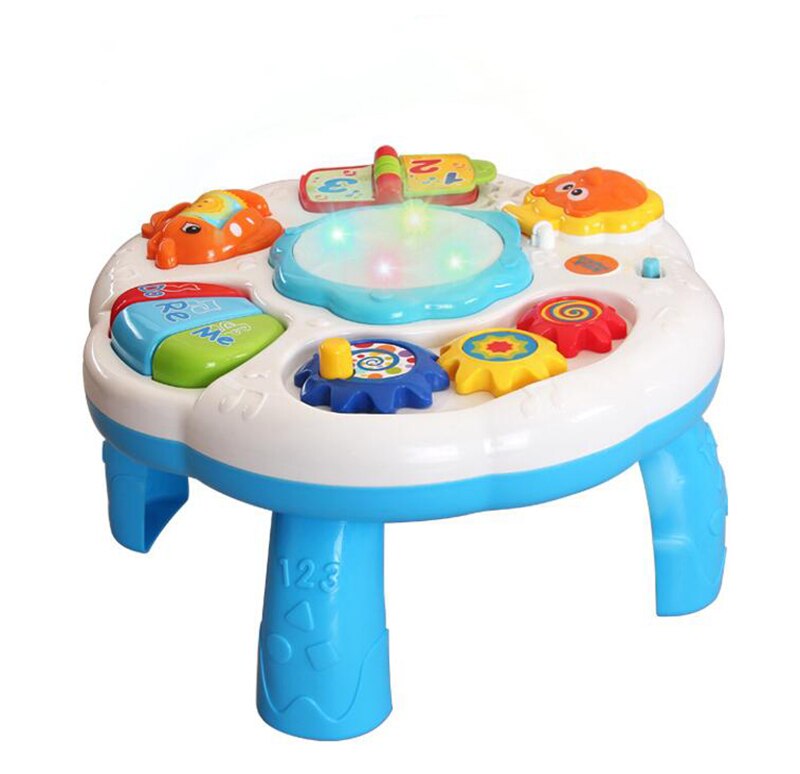 Infants Musical Instrument Learning Table Baby Toys Animals Piano Early Educational Study Activity Center Music Game For Kids