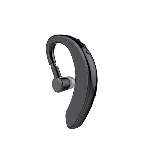 Draadloze Bluetooth5.0 Oorhaak Oortelefoon Waterdichte Sport Business Headset Single Ear Oortelefoon Met Microfoon Smartphone: Black