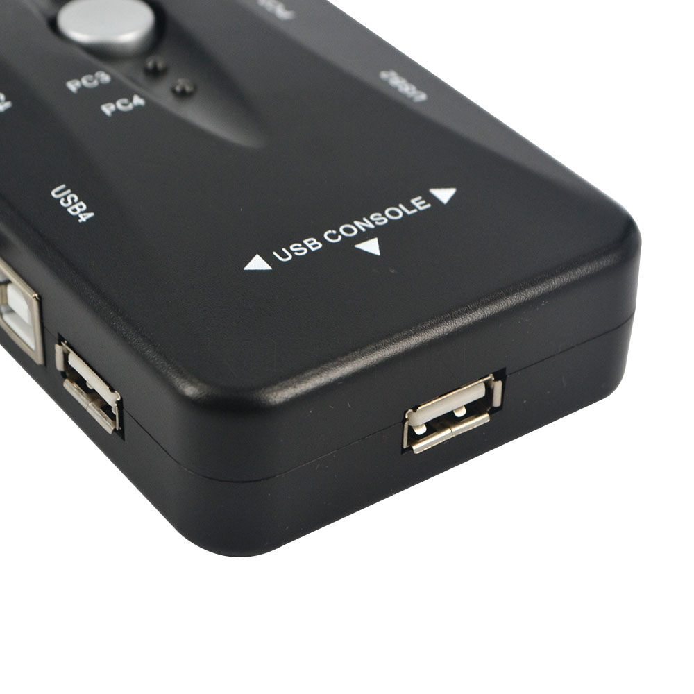 kebidumei KVM Switch 4-Port 3 hub Mini-Auto USB KVM Switch USB 2.0 1620 x 1440 Maximum Resolution For Windows