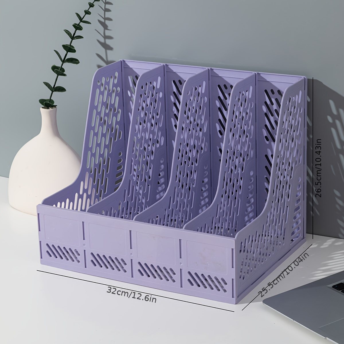 4 clasificadores de archivos de escritorio multicapa con material PP: organizador de documentos para material de oficina, estantería y soluciones de almacenamiento para estudiantes