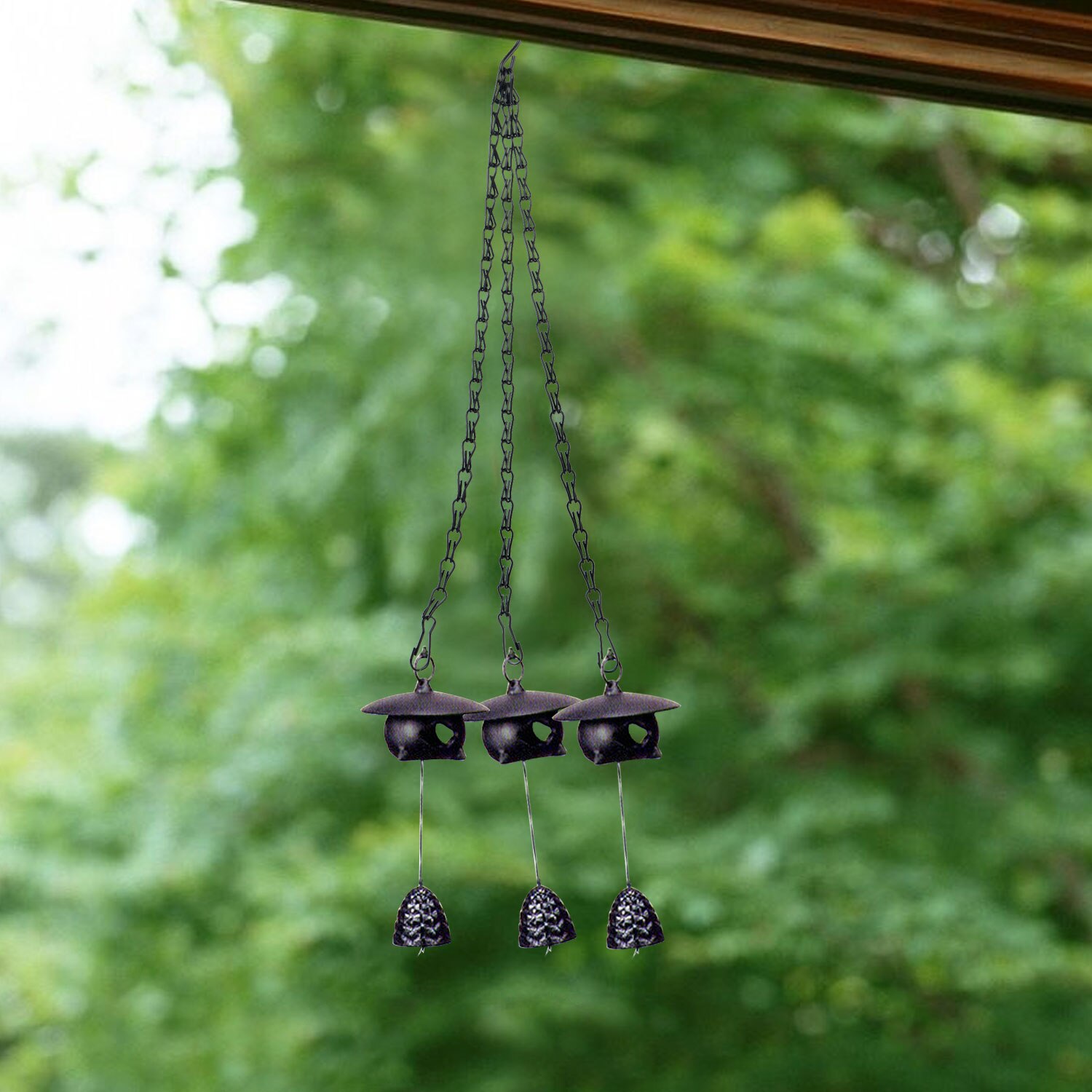 Garden chain hanging chain plastic ceramic flower pot hanging basket chain (black 24 inch iron material electrophoresis)