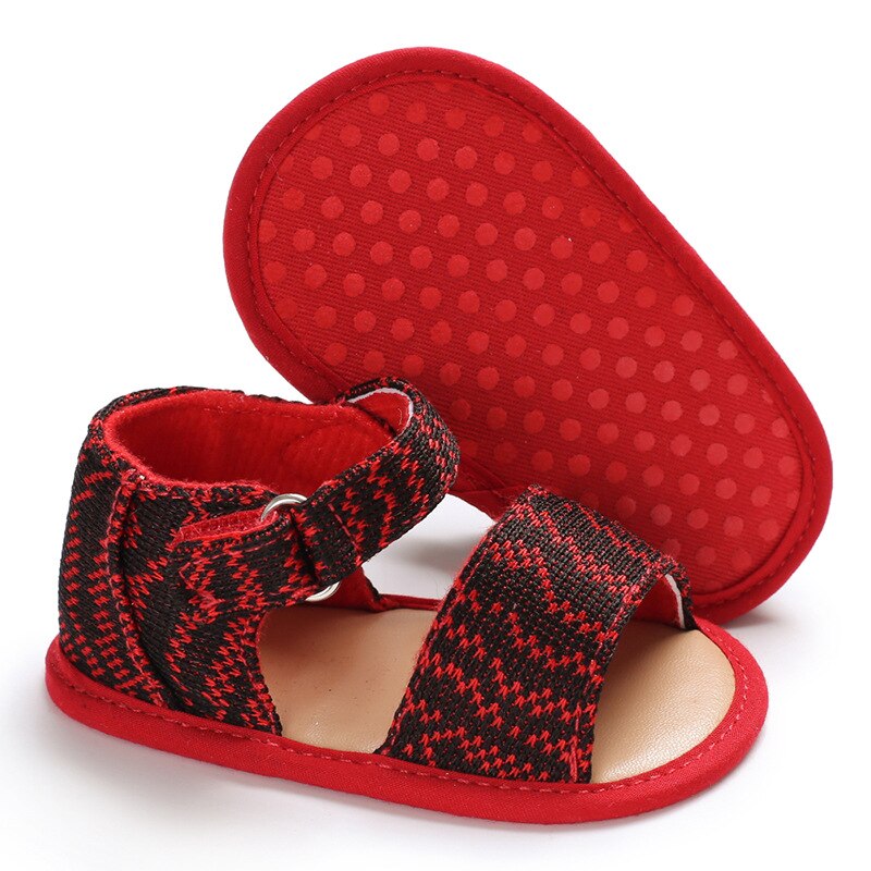 Summer Baby Shoes Toddler Newborn Baby Girls Buckle Strap Bow Soft Crib Shoes Cotton Sneakers 0-18 Months