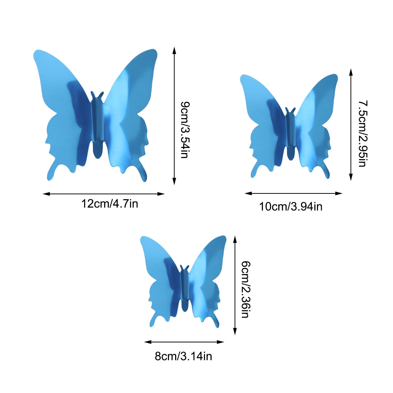 3d papillon Stickers muraux décor à la maison carton papillon Stickers muraux papier pour bricolage artisanat décoration pour mariages bébé baptêmes &