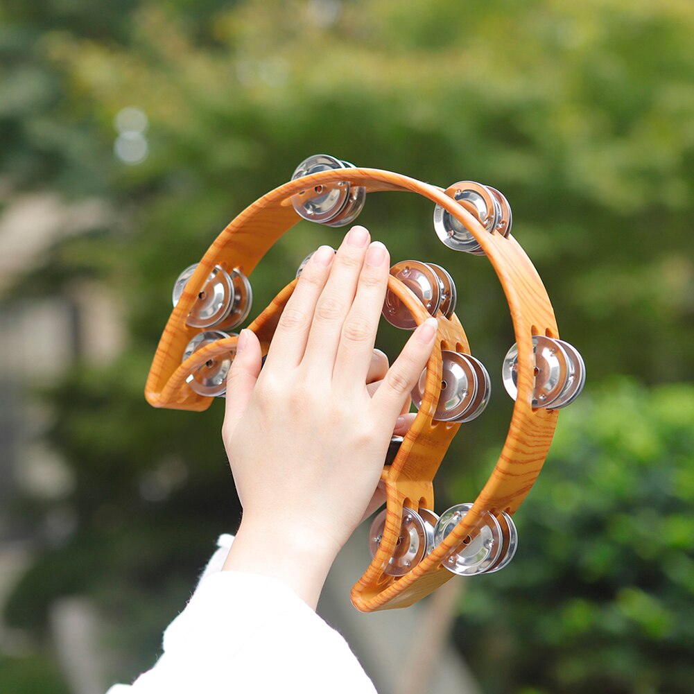 Half Moon Tambourine Percussion Drum Double Rows H... – Grandado