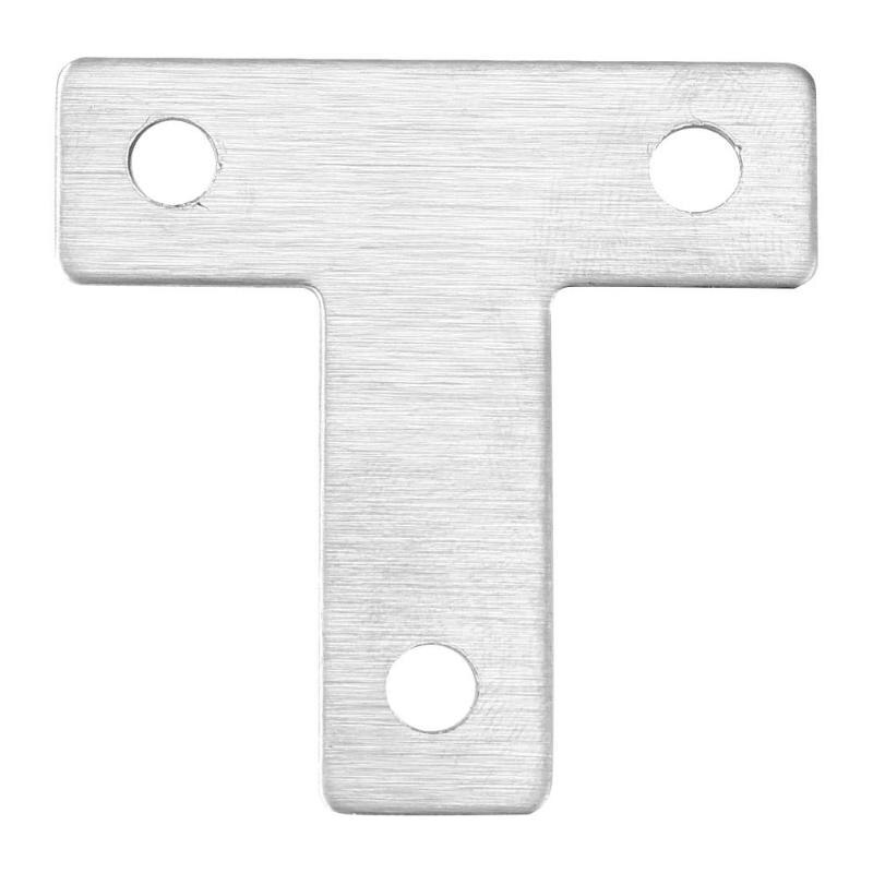 4pcs/set T-shape Angle Codes Thick Stainless Steel Angle Groove Connector Metal Fittings Angle Fastener Connecting Piece Hardwar: 40mm