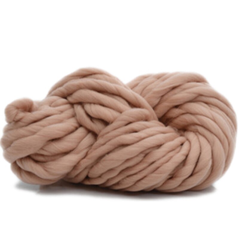 Håndstrikket Tæppe Garn - Super Tykt Chunky Garn - 250g pr. Parti: Kamel