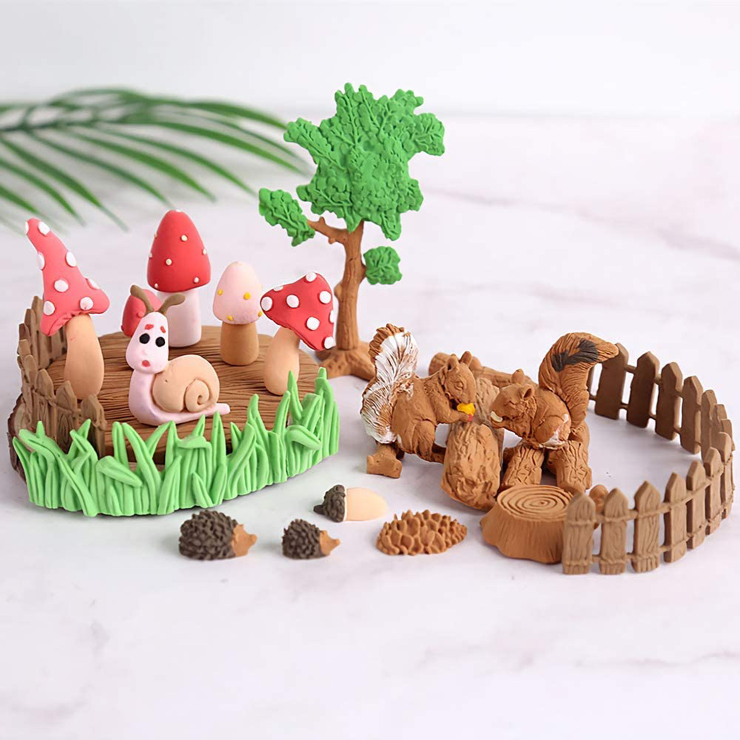 Eekhoorn Boomstronk Dennenappels Siliconen Mallen Paddestoel Slak Fondant Cake Decorating Gereedschap Diy Snoep Hars Klei Chocolade Mallen