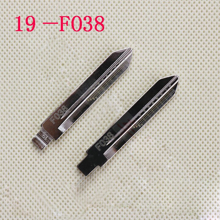Nr. .19 udskiftning  f038 nøgleblad til ford edge kuga bilnøgleemner til lincoln med skala