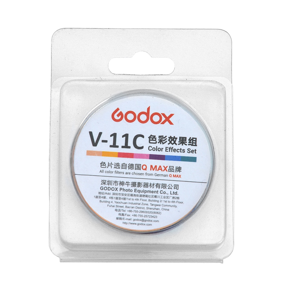 Godox v -11c farvefiltre kit i kamera filtre kamera runde hoved blinker 15 forskellige farver  * 2 for godox  v1 serier tilbehør