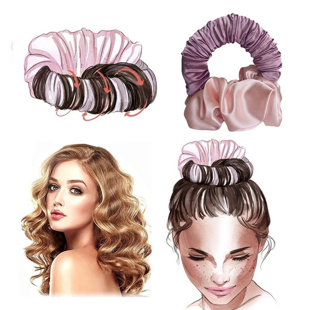 Heatless Curling Rod Headband No Heat Hair Rollers Ribbon Hair Curler Wave Formers Lazy Sleeping Curls DIY Hair Styling Tools