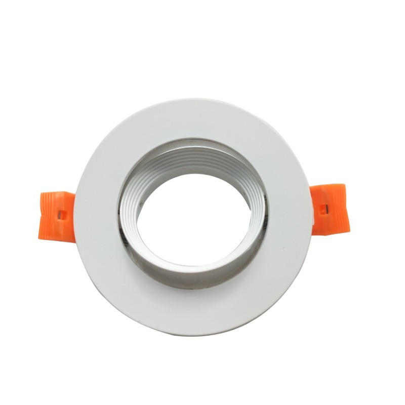 10 Stuks 75Mm Uitgesneden Maat Rond Beweegbare Rotatie Kunststof Mr16 Gu5.3 Gu10 Spot Armatuur Downlight Frame