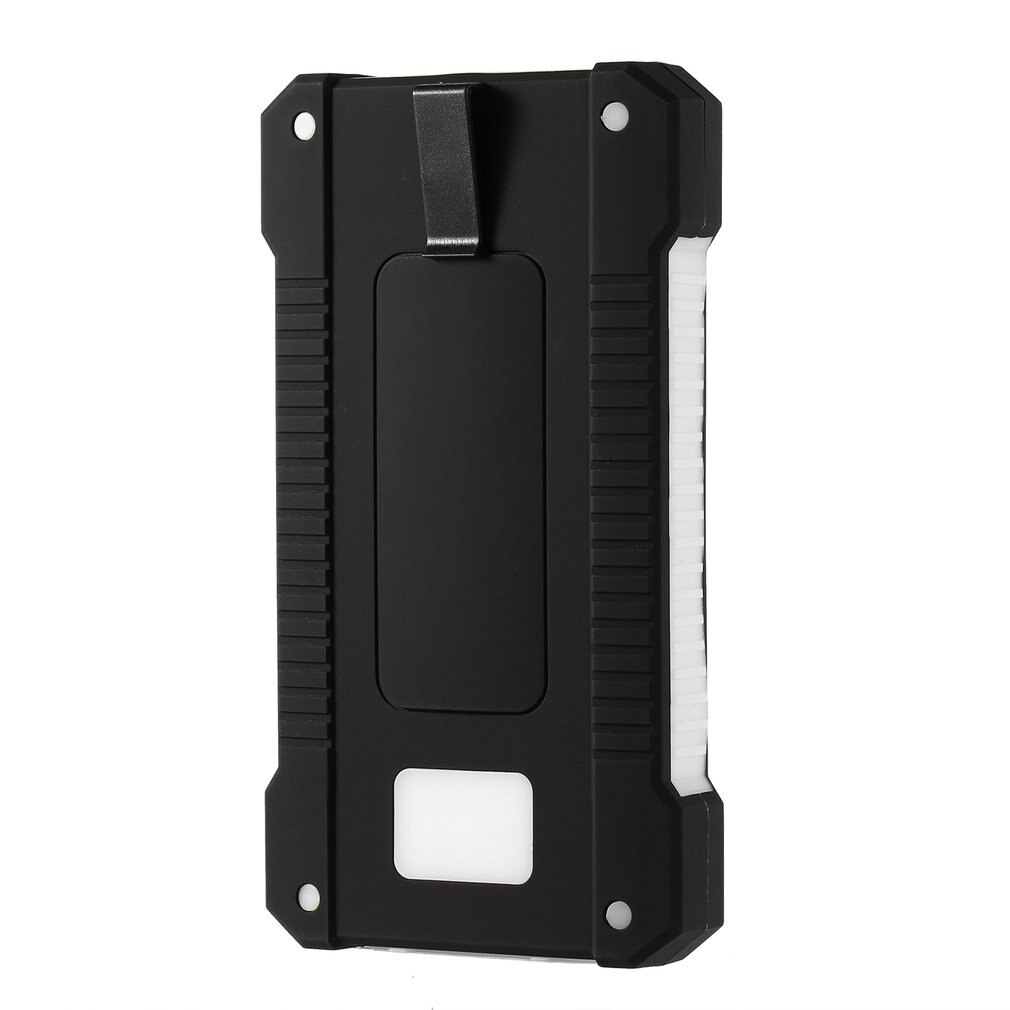 Portable Dual USB Compact Waterproof Powerful LED Light Solar Power Bank External Battery Charger With Hook For Mobile Phones