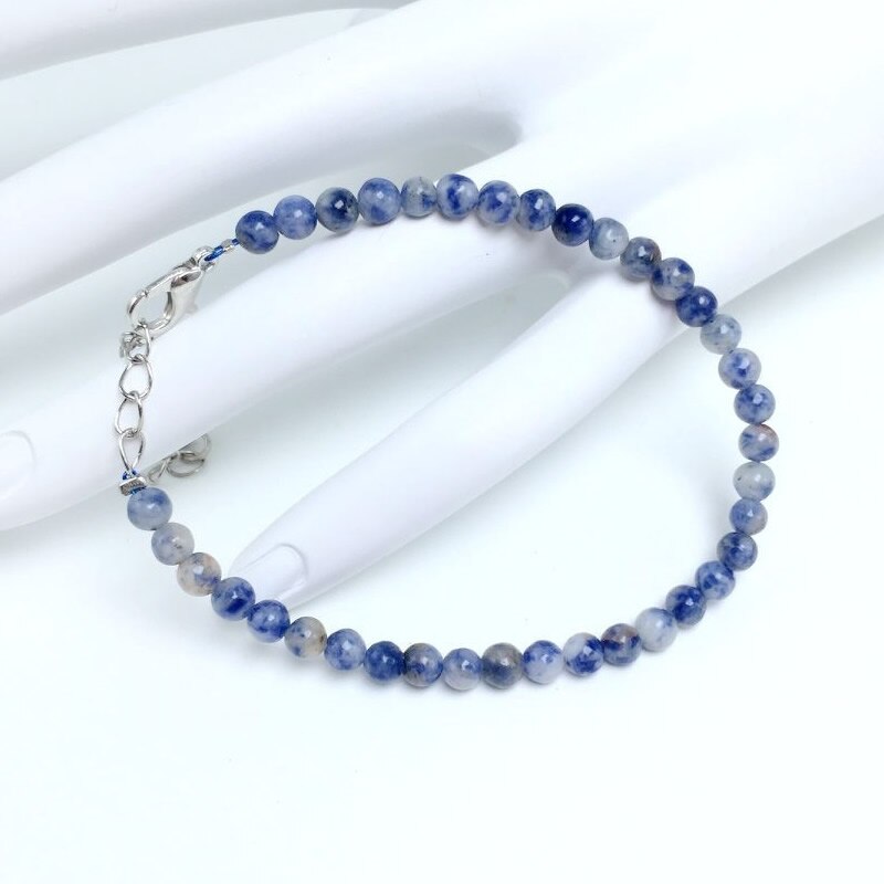 Pulsera de energía de cuentas de Chakra para mujeres y hombres, brazaletes de sodalita blanca turquesa, piedra de ágatas redondas naturales, joyería de Yoga hecha a mano, 4mm