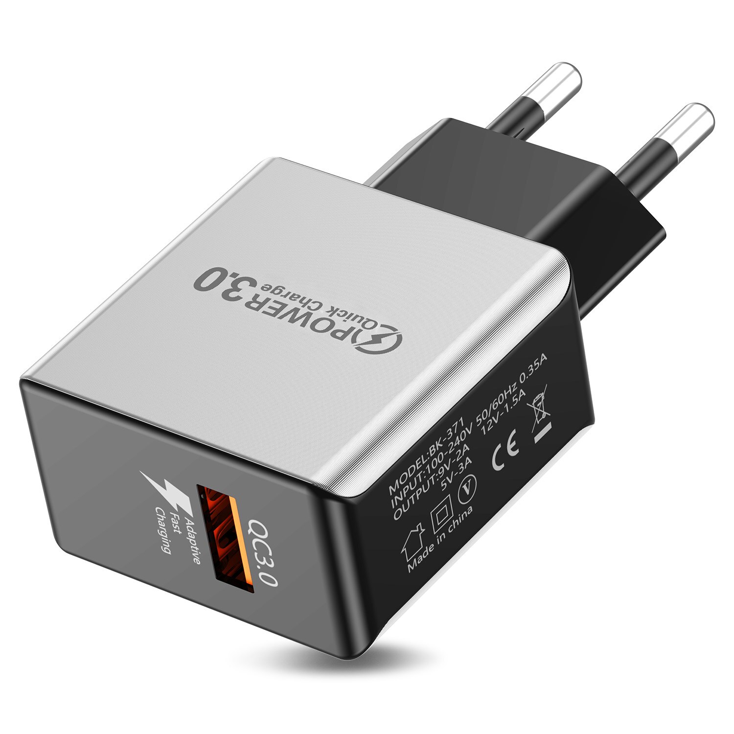 GTWIN 3A Quick Charge 3.0 USB Charger EU US Wall Mobile Phone Charger Adapter for iPhone QC3.0 Fast Charging for Samsung Xiaomi: White EU