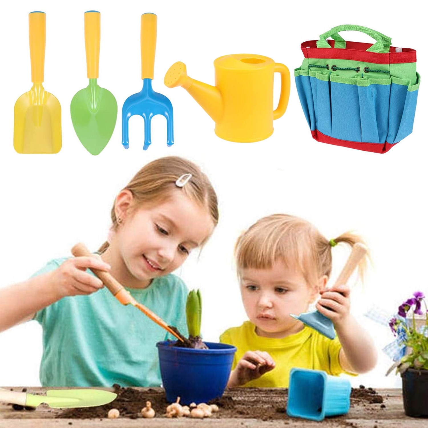 Set di attrezzi da giardinaggio per bambini per bambini con annaffiatoio pala finta di giocare strumento per bambini Mini forniture da giardino da spiaggia all&#39;aperto