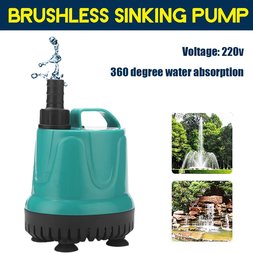 360 Degree Fish Tank Submersible Water Pump Aquarium Bottom Silent Filter Suction Feces Pump Garden Fountain Waterfall Pump