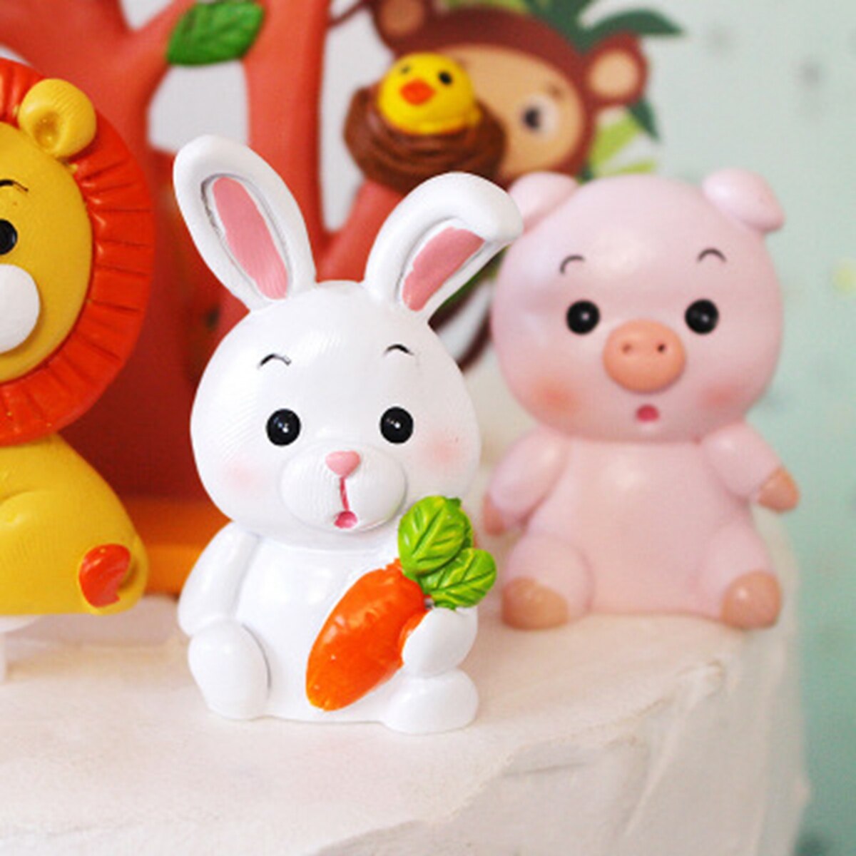 Happy Birthday Cake Topper Jungle Safari Animals Cake Decor Lion 1St Birthday Baby Shower Happy bIrthday Party Decor