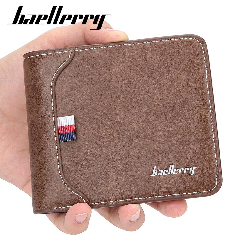 Men's short Wallet soft skin exposure to horizontal slim wallet card package card set of zero wallet