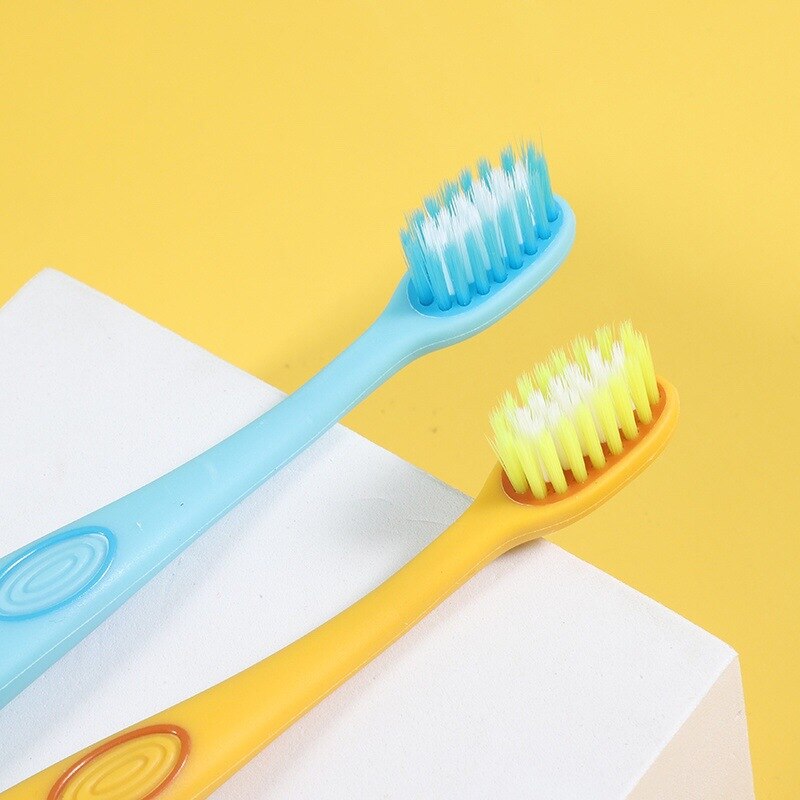 2 pçs bonito crianças dos desenhos animados urso escova de dentes cerdas macias escova de dentes para crianças limpeza oral cuidados para 3-12y