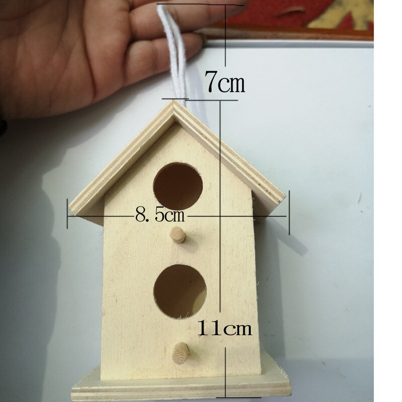 Bricolage en bois oiseau maison créative murale en bois en plein air oiseau nid nichoir en bois boîte: 4
