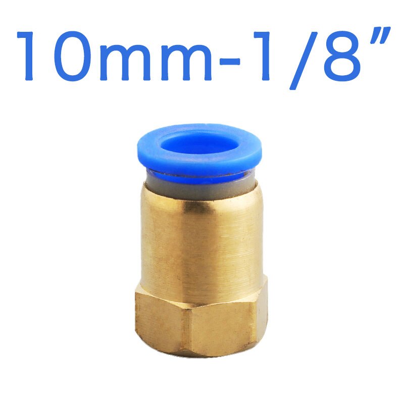 Slang 4mm 6mm 8mm 10mm 12mm pneumatiska kopplingar 1/8 '' 1/4 '' 3/8 '' 1/2 '' invändig tryckgänga för anslutning av luftrör: Pcf 10-01