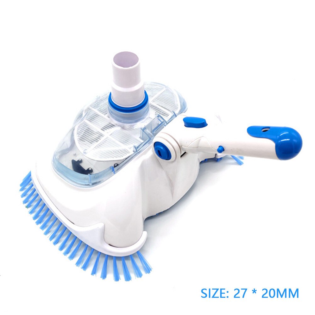 Vacuum Head Brush Cleaner Outdoor Swimming Pool Transparent Manual Floating Objects Suction Machine Cleaning Maintenance Tools: Default Title