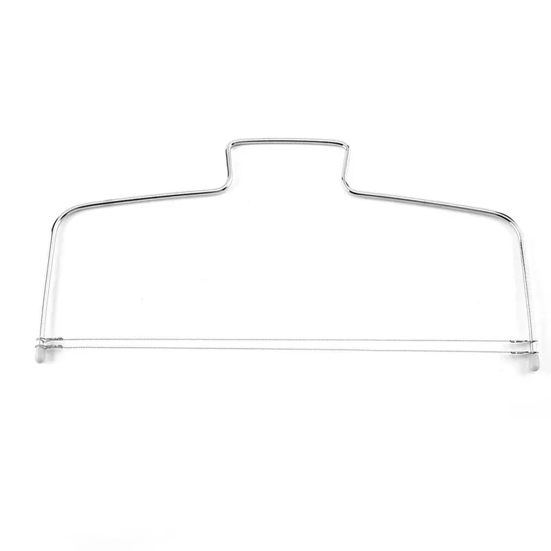 1PC Double Line Cake Cut Slicer Adjustable Stainless Steel Wire Cake Slicer Bread Divider Kitchen Accessories Cake Baking Tools: Chocolate