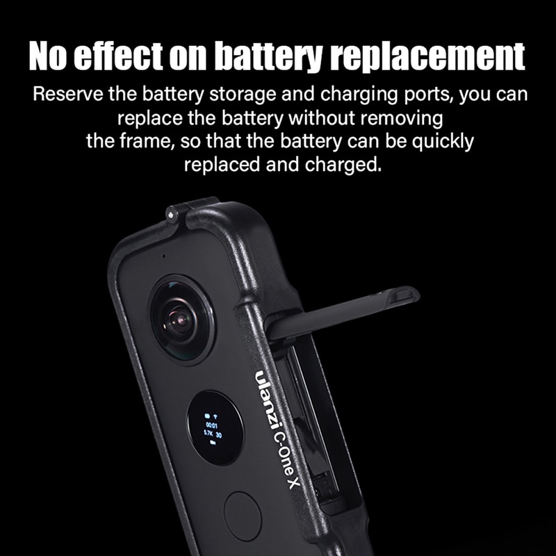 Ulanzi Kunststoff Schutzhülle Rahmen für Insta 360 eins X Gehäbenutzen KäFeige mit Kamera Objektiv Kappe Aktion Kamera Adapter Bausatz