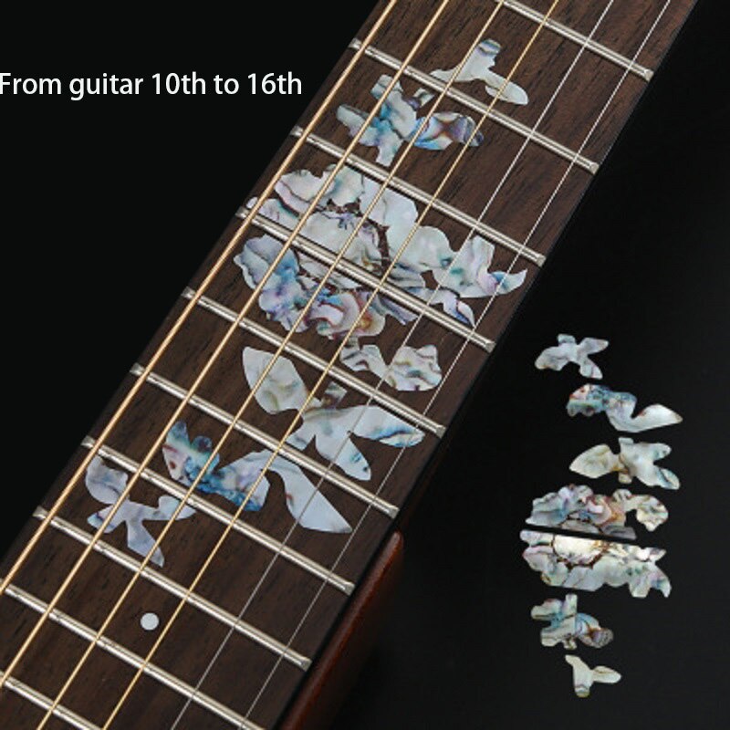 Cross inlay dekaler greppbräda klistermärke för elektrisk akustisk gitarr bas ultra tunn klistermärke gitarra tillbehör 18 stilar: 4