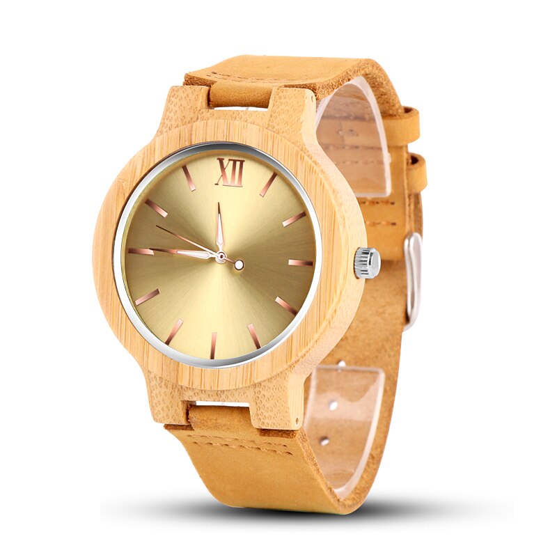 Luxe Goud Hout Horloge Mannen Horloge Mode Houten Heren Horloge Unieke Houten Horloges Klok Saat Reloj Hombre Relogio masculino