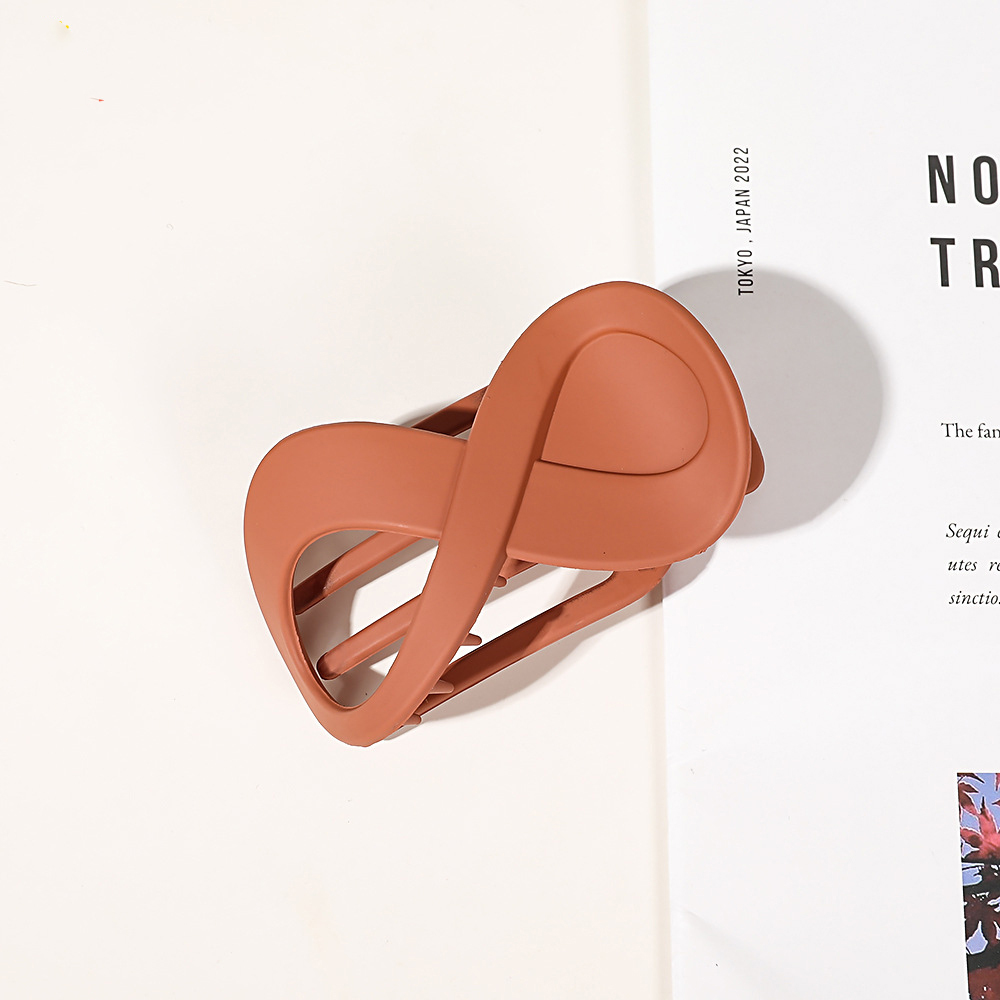 Trend PC Hair Clip Simple 8-shaped Infinity Styling Holder Shark Hair Claw Clip Hair Accessories For Women: army green