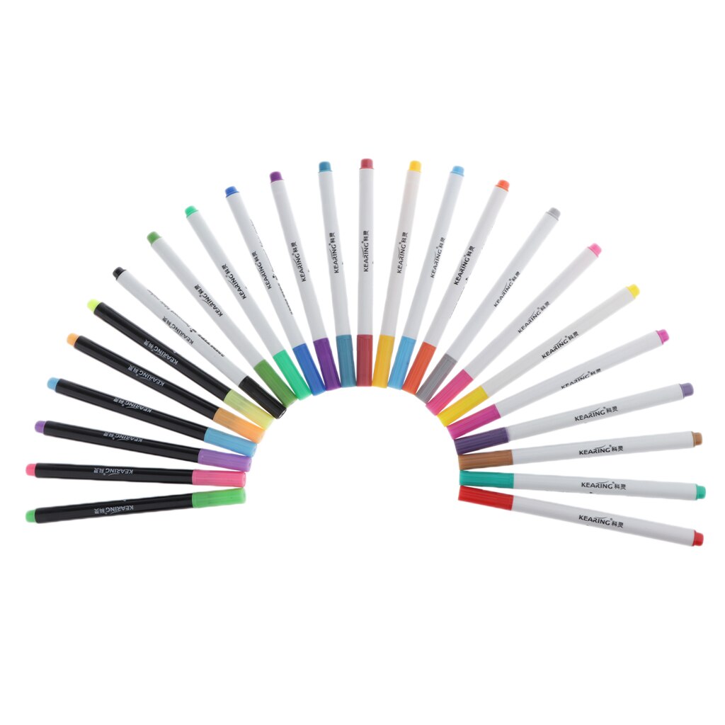 20 Kleuren Verf Marker Pennen Set Niet-toxisch Waterdichte Diy Kleding Craft Schilderen