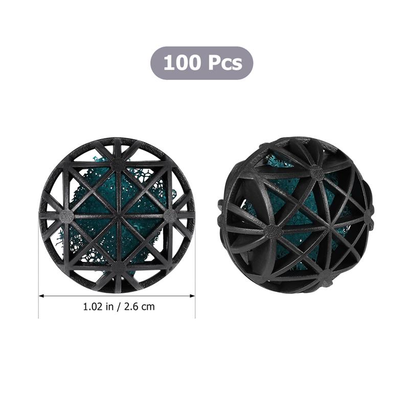 100 sztuk akwarium filtr kule Bio Bio-kulki filtracji piłki robić akwarium staw/oczko wodne 26mm filtr kulki