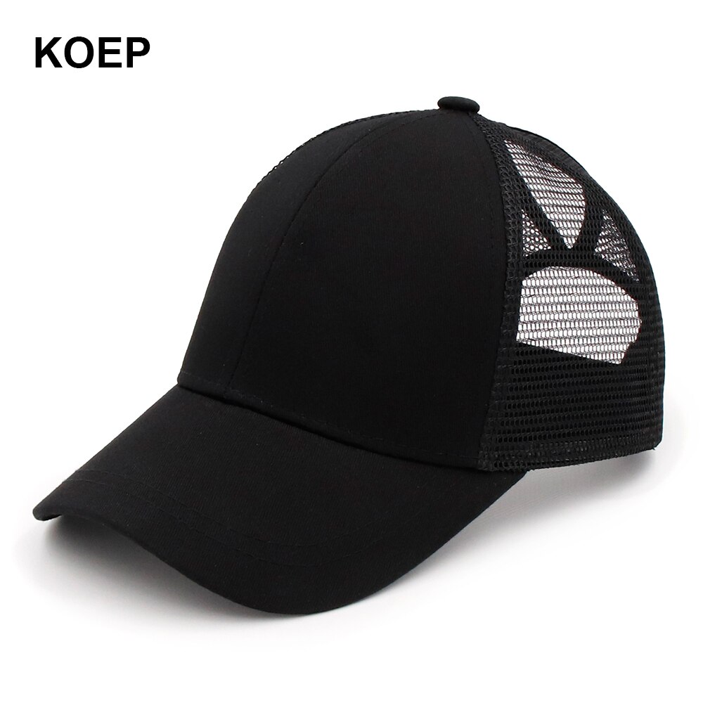 Koep hestehale baseball kasket snapback rodet bolle kasketter til kvinder kvindelig sommer mesh trucker hat pige hip hop hatte